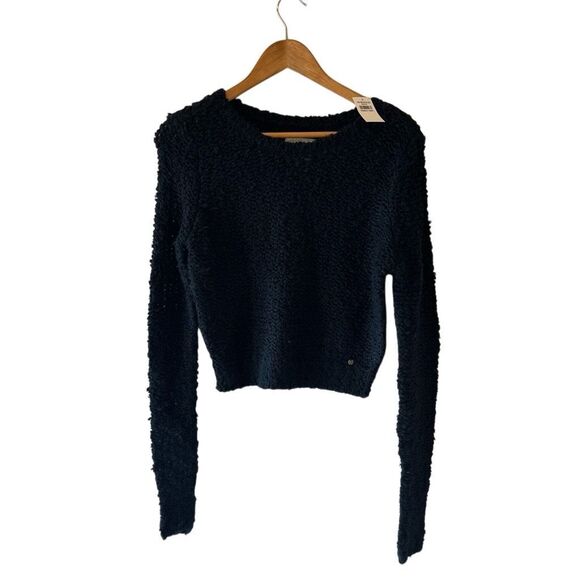 Abercrombie & Fitch chunky knit boucle knit Blue Sweater NWT XS winter sweater h - Picture 2 of 8